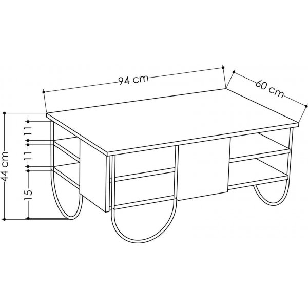 Norfolk salongbord - Lys mokka