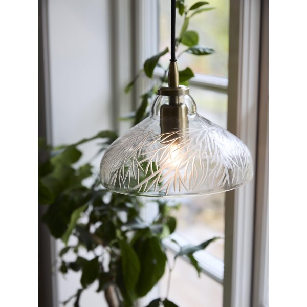 Taklampe i lønn - Klart glass - 23 cm Taklampe i lønn - Klart glass - 23 cm