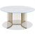 Tiffany Falcon sofabord - Messing / Hvitt marmorglass