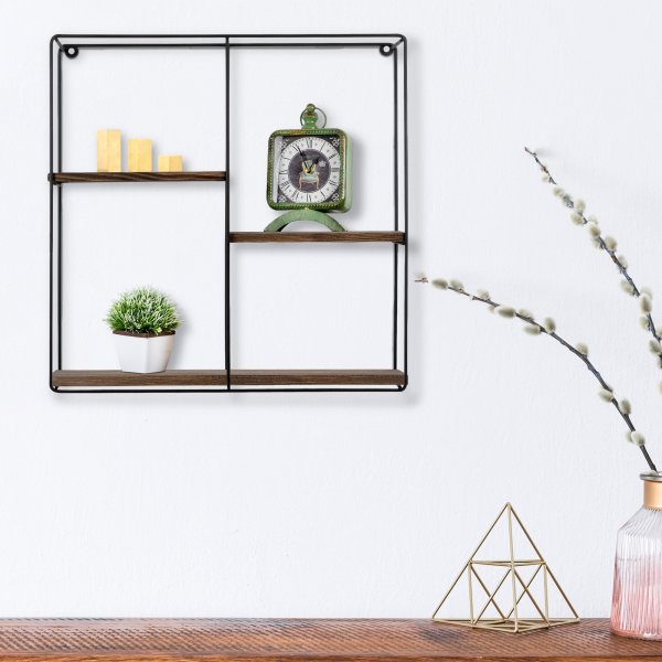 Syrin vegghylle - Sort/natur Syrin vegghylle - Sort/natur