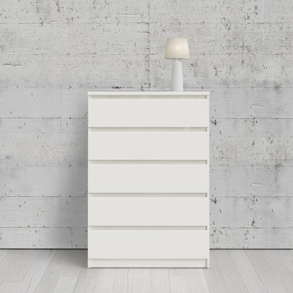 Naia kommode med 5 skuffer - Hvit boks Naia kommode med 5 skuffer - Hvit boks
