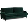 Kvarsebro Howard 3-seter hjrnesofa - Mrkegrnn (Flyel)