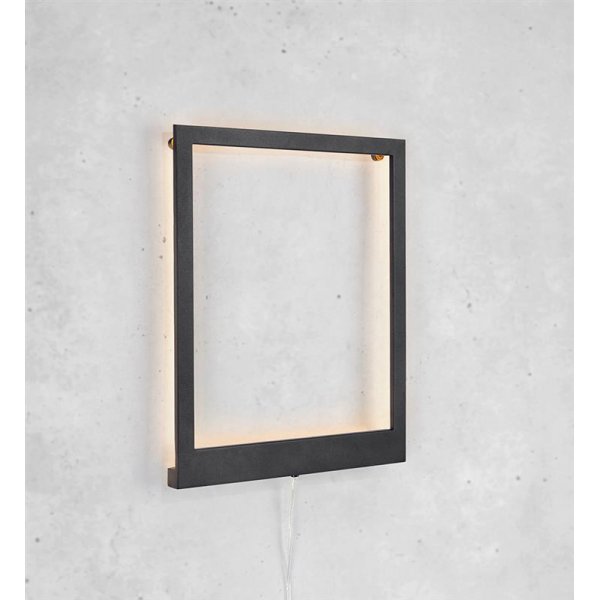 Frame vegglampe 41 x 33 cm - Svart