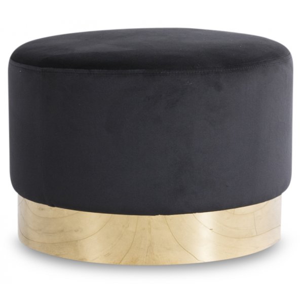 Sittepuff Isabelle 50 cm - Svart/messing