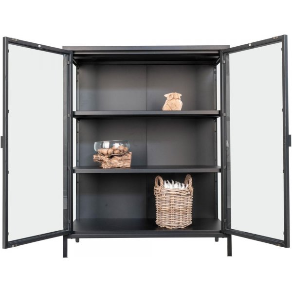 Brisbane Vitrineskap - Svart/Glass