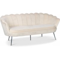 Musslan 3-seters sofa - Beige/krom