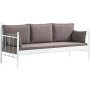 Lalas 3-seters utesofa - Hvit/brun