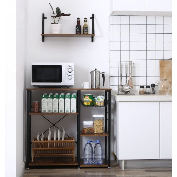 Caspar kjøkkenhylle - Brun/sort Caspar kjøkkenhylle - Brun/sort