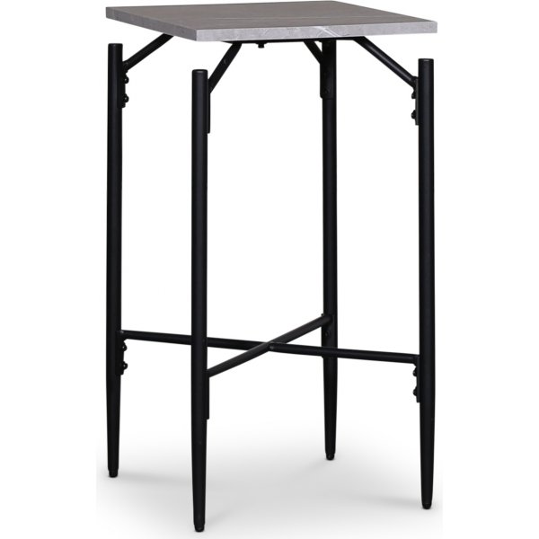 Wayne sidebord, kryss - Lysegr marmor (Foliering)