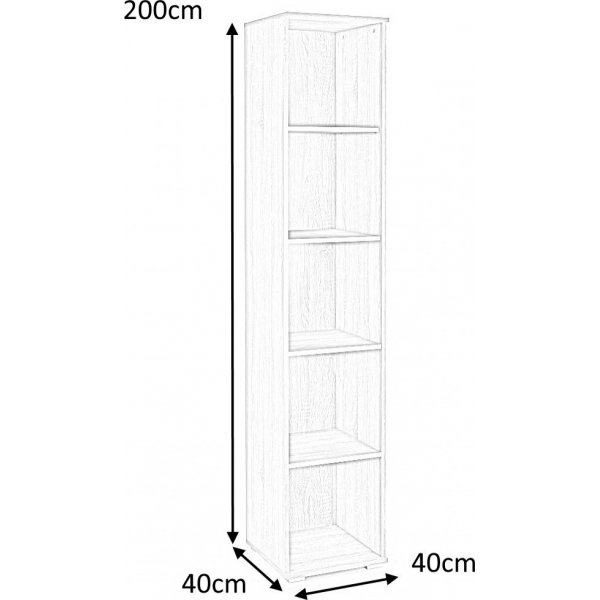 Abdel bokhylle - Sonoma eik