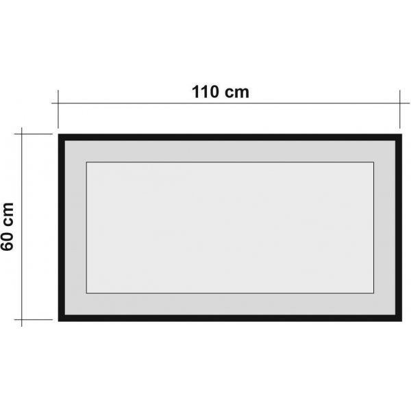 Quantum Idea speil 110 cm - Furu/svart