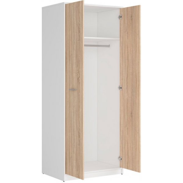 Norbo garderobe - Hvit/eik Norbo garderobe - Hvit/eik