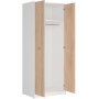 Norbo garderobe - Hvit/eik