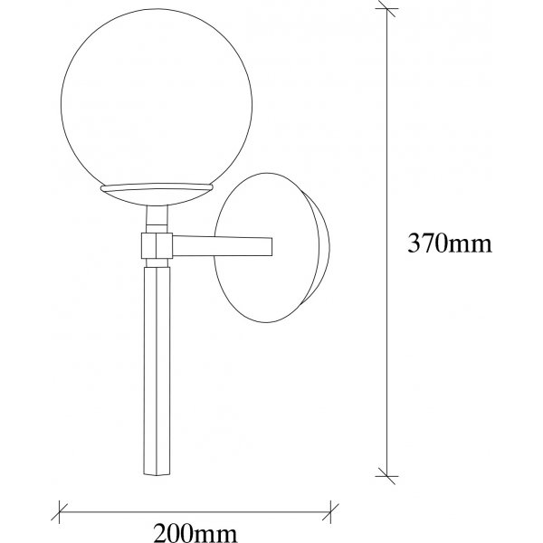 Gondol vegglampe 3041 - Sort/hvit Gondol vegglampe 3041 - Sort/hvit