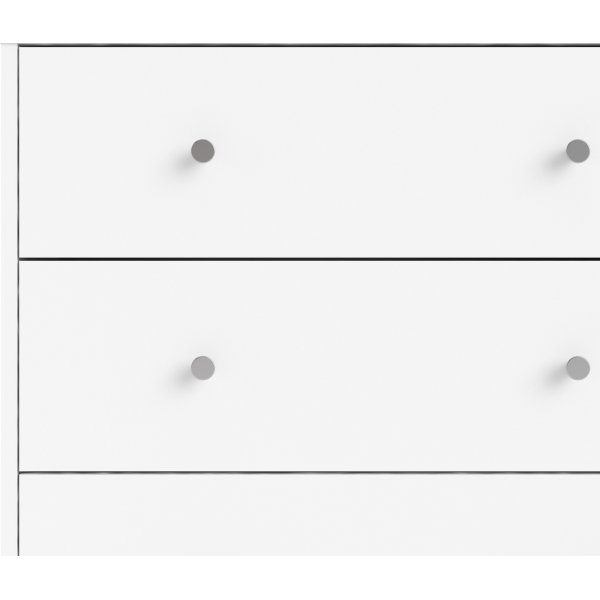 Kommode hvit med 6 skuffer 143 cm bred Kommode hvit med 6 skuffer 143 cm bred