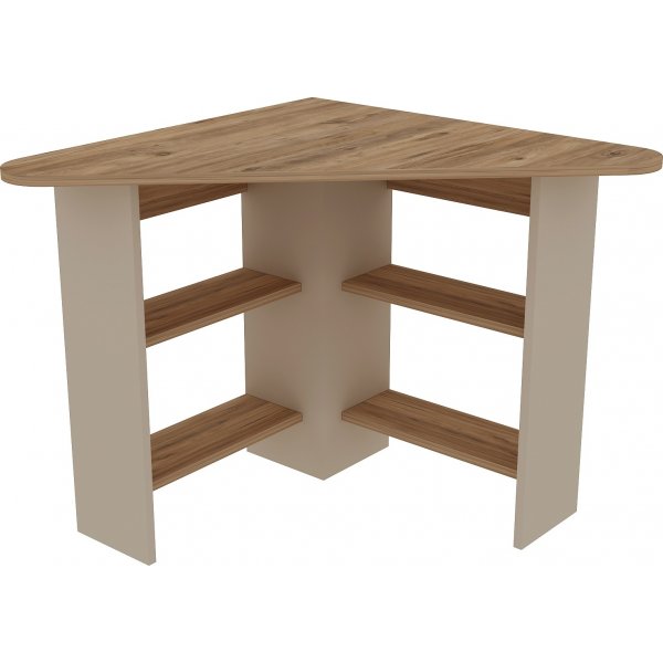 Hjrne skrivebord 80 x 80 cm - Furu/beige