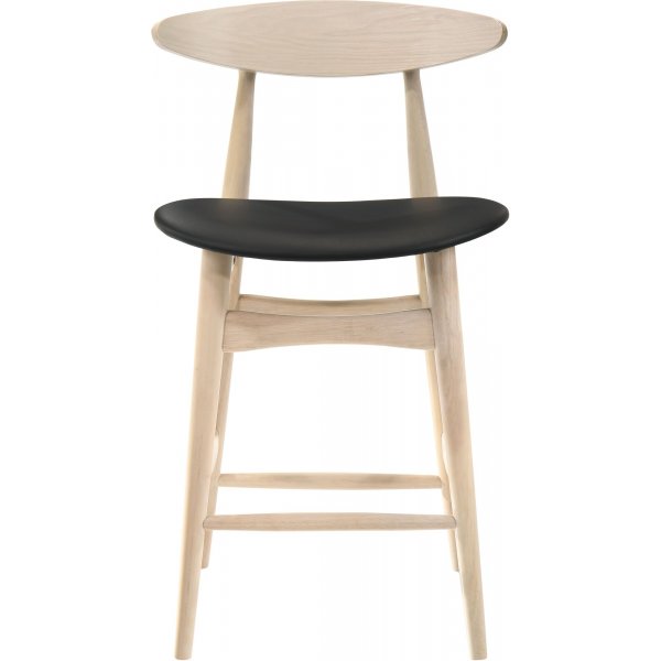 Barbord inkludert 2 barkrakker - Hvitvasket/svart