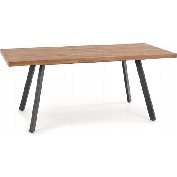 Gladwyn uttrekkbart spisebord med sommerfugl 160-220 x 90 cm - Valntt/svart