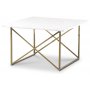 Terrazzo sofabord 75x75cm - Bianco Terrazzo & underdel cross messing