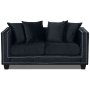 Temple Double Deco 2-seters sofa - Svart Fresh 17/silver nagler