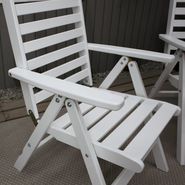 Utendørs posisjonsstol hvit - Båstad Utendørs posisjonsstol hvit - Båstad