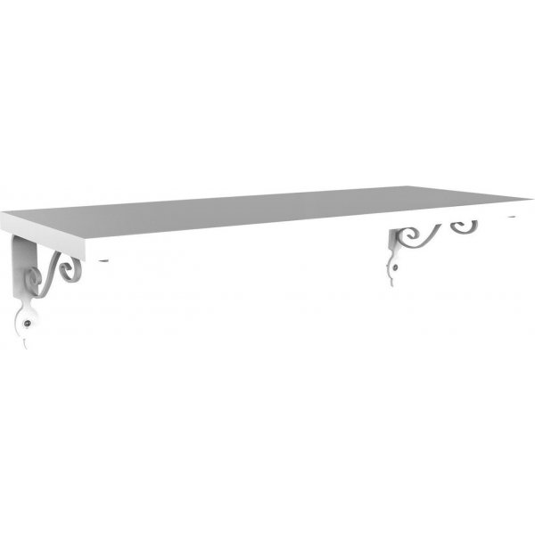 Retro vegghylle - Hvit