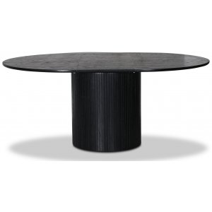 Nova spisebord kan utvides Ø130-170 cm - svartbeiset eik