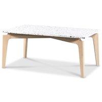 Terrazzo sofabord 110x60 cm - Cosmos Terrazzo & underdel white washed eik