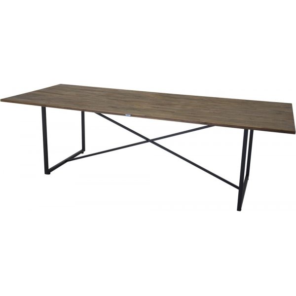 Spisebord Herrljunga 250 cm - Svart / Mrk Teak