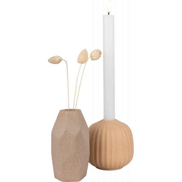 House Nordic vase+lysestake - Brun House Nordic vase+lysestake - Brun