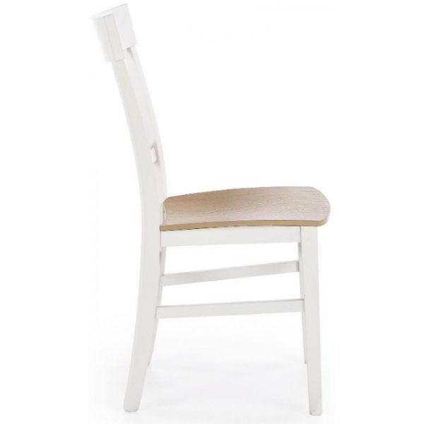 Peter Spisestol - Hvit/eik