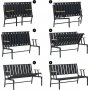 Lotus 2-seters utesofa - Svart/bl