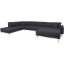 Lido U sofa med pen finish - Mrkegr