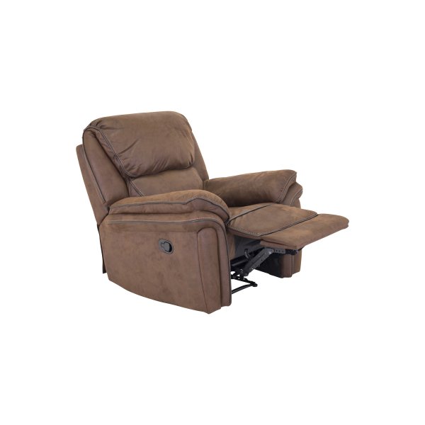 Reclinerlenestol Riverdale - Brun (Mikrofiber)