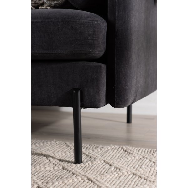 Antibes 2-seters sofa - Sort/Mørkegrå Antibes 2-seters sofa - Sort/Mørkegrå