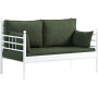 Manyas 2-seters utesofa - Hvit/grnn