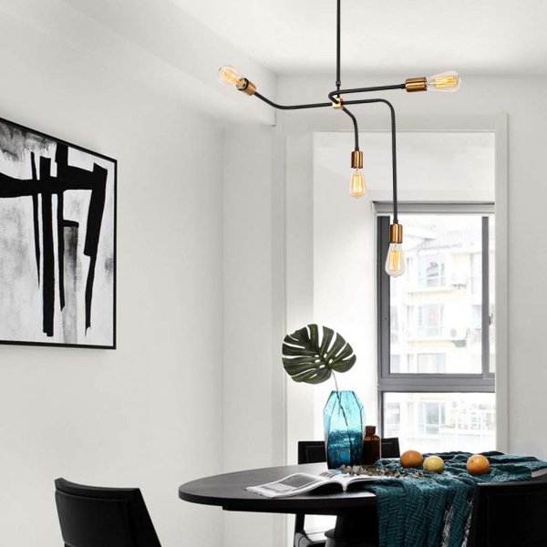 Denge taklampe 3431 - Sort/kobber Denge taklampe 3431 - Sort/kobber