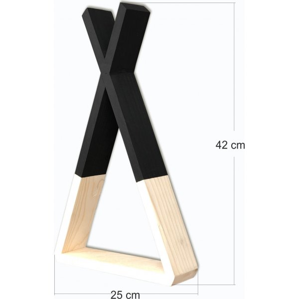 Rafa vegghylle 139 - Valnøtt/svart Rafa vegghylle 139 - Valnøtt/svart