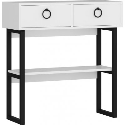 Valery avlastningsbord 90 x 35,3 cm - Hvit/svart