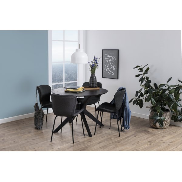 Duncan spisebord Ø105 cm - Sort Duncan spisebord Ø105 cm - Sort