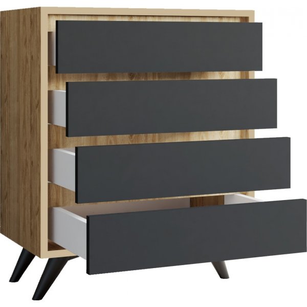 Suvera kommode - Eik/antrasitt Suvera kommode - Eik/antrasitt