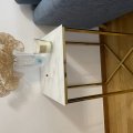Kundebilde Palasso Lampebord - Messing / Lys marmorering