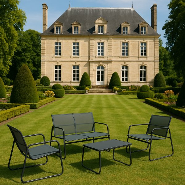 Utegruppe; sofa, lenestoler og sofabord Utegruppe; sofa, lenestoler og sofabord