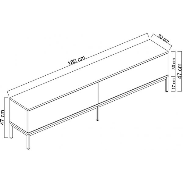 Lord TV-stativ - Antrasitt/gull Lord TV-stativ - Antrasitt/gull