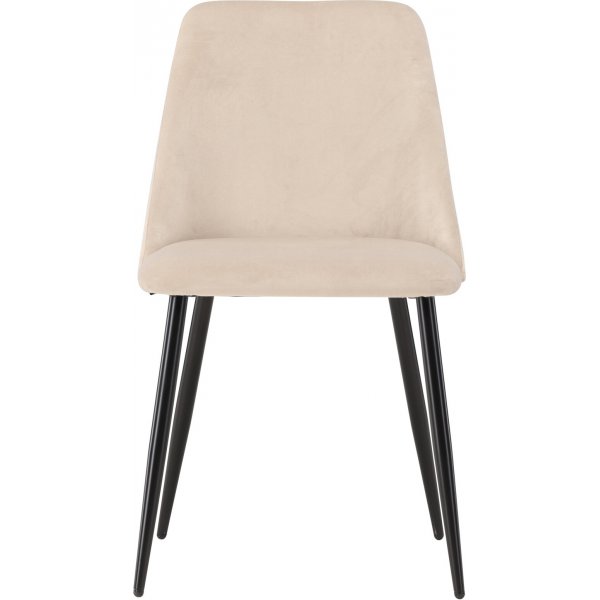 Natt spisestuestol - Beige fløyel/svart Natt spisestuestol - Beige fløyel/svart