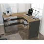 Stylo hjrne skrivebord 120/120x45 cm - Safir/antrasitt