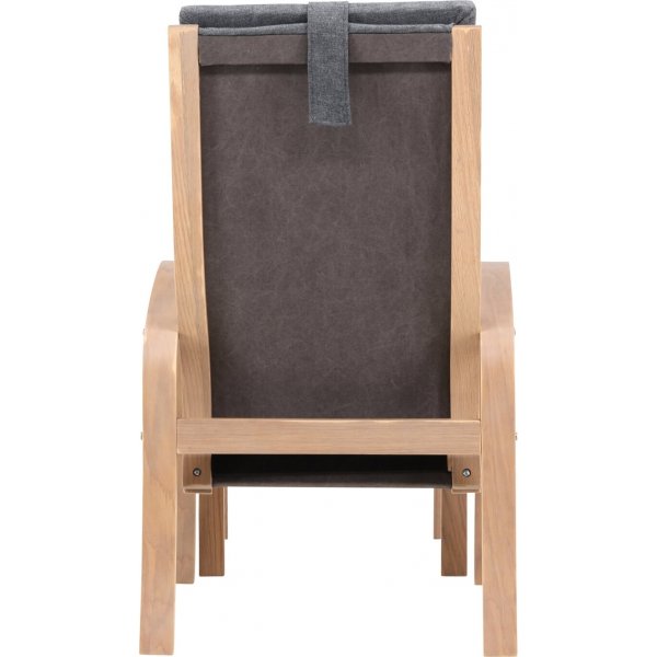 Grötö lenestol - Mørk grå/hvitvask Grötö lenestol - Mørk grå/hvitvask