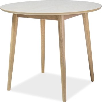 Nelson spisebord, 90 cm - Eik + Møbelføtter