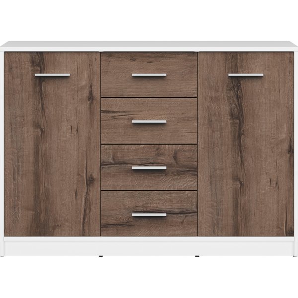 Nepo Plus oppbevaringsmbel - Hvit/mrk eik