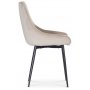 Plaza spisegruppe, marmorbord med 4 st Theo flyelstoler - Beige/Hvit/Messing